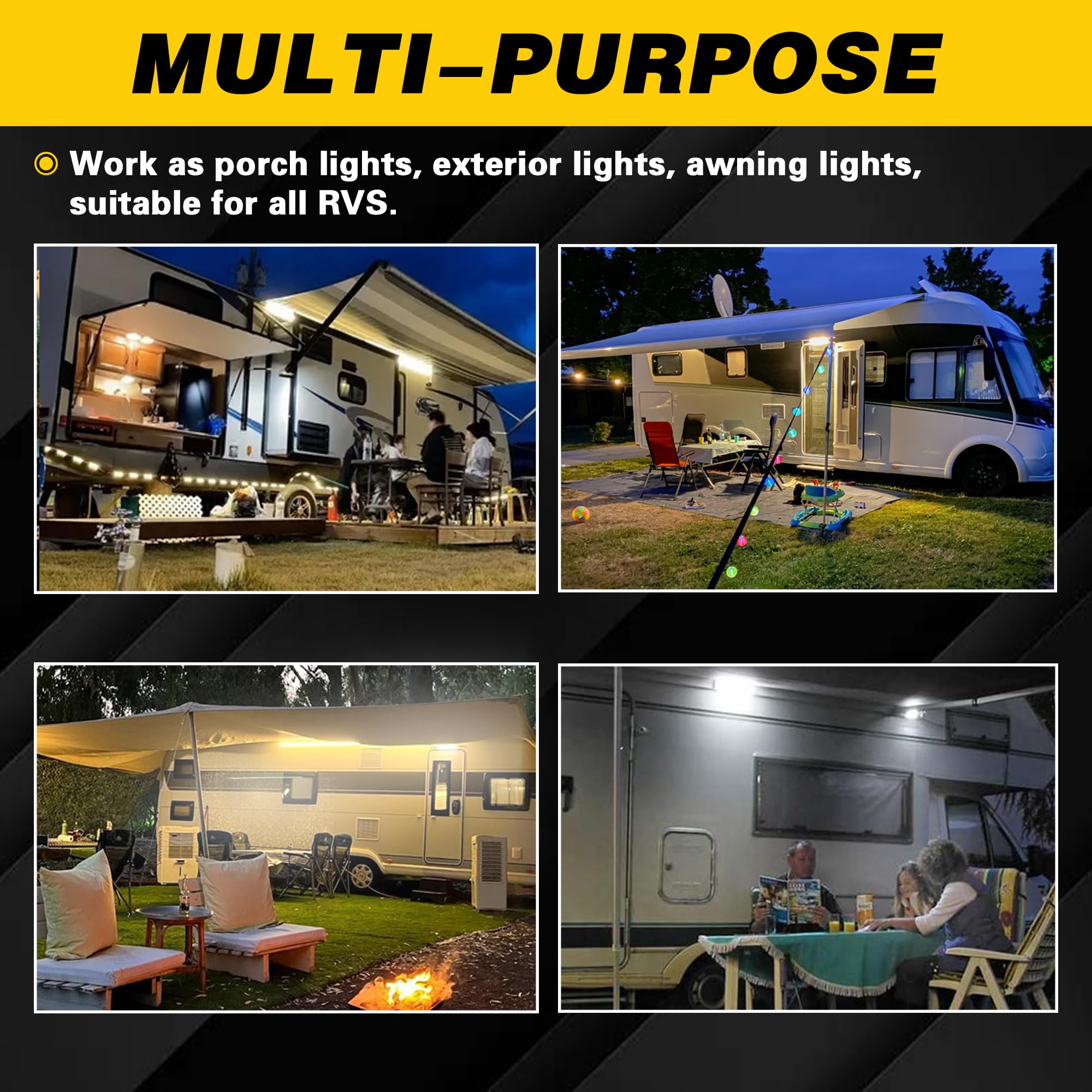 SKTYANTS outdoor RV light providing bright, safe illumination in all weather