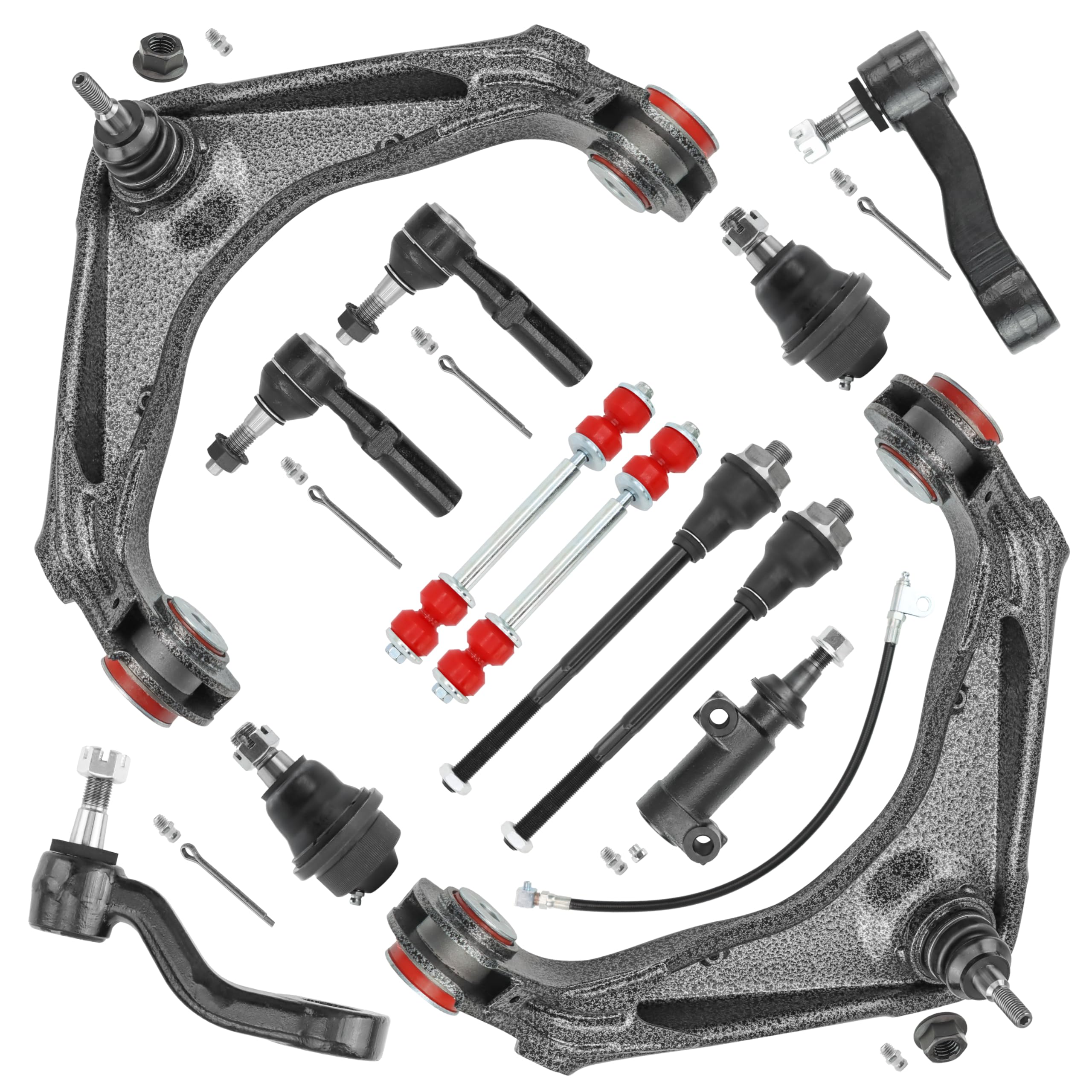 SKUCH 4X4 13PC front-end suspension kit top view for Silverado durability