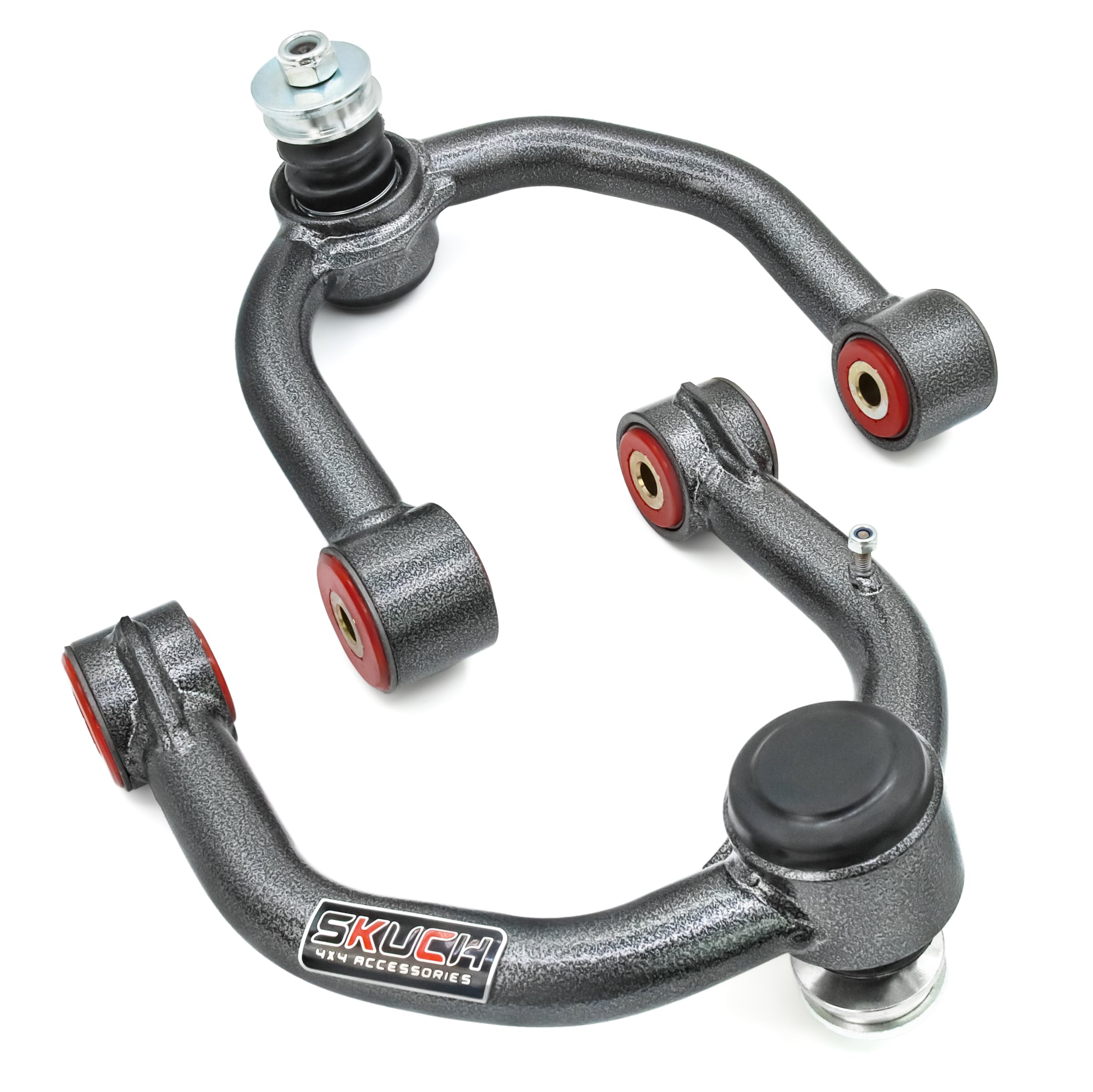 SKUCH 4x4 Front Upper Control Arm for 4Runner showing lift capability and strong tubular design