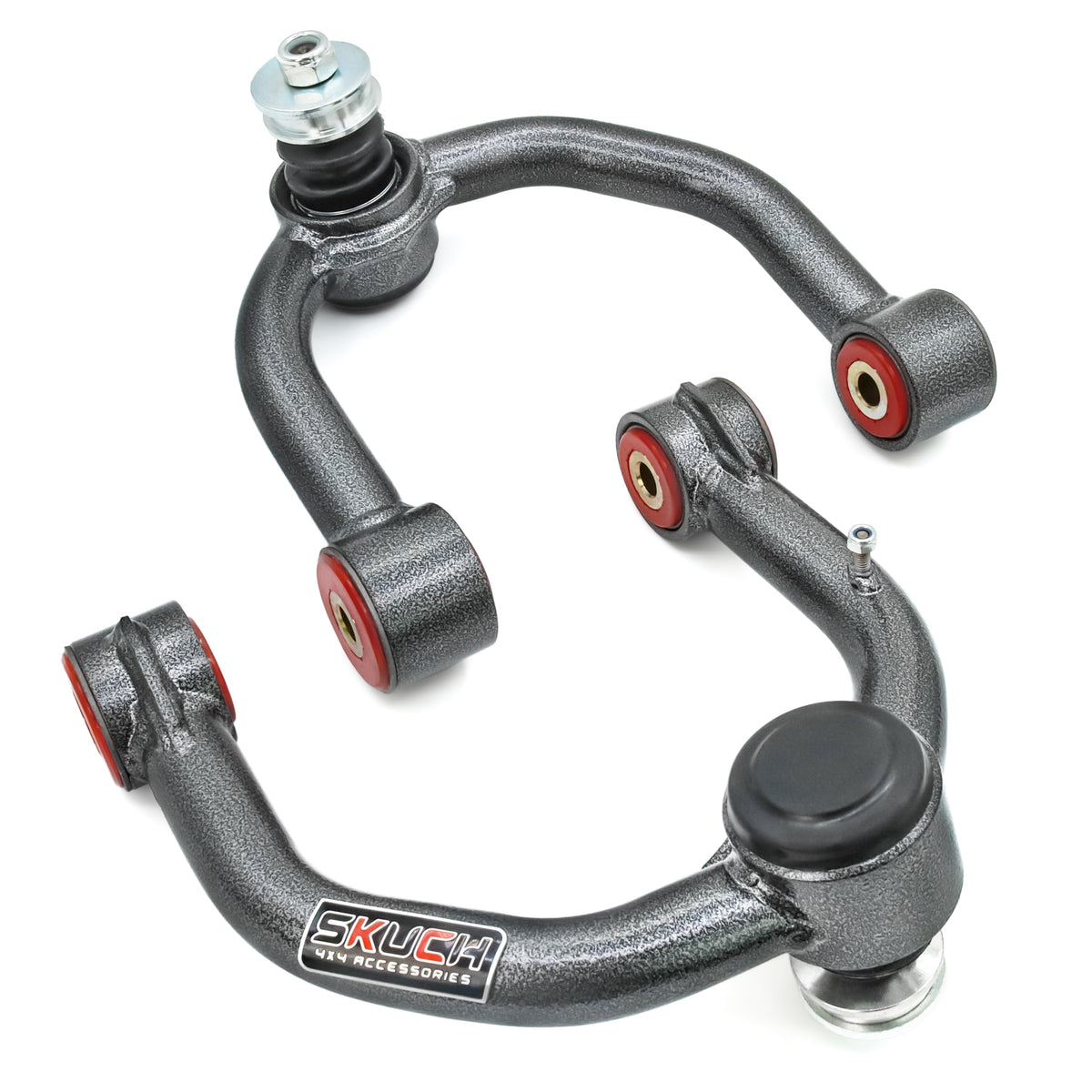 SKUCH 4x4 Front Upper Control Arm for 4Runner showing lift capability and strong tubular design