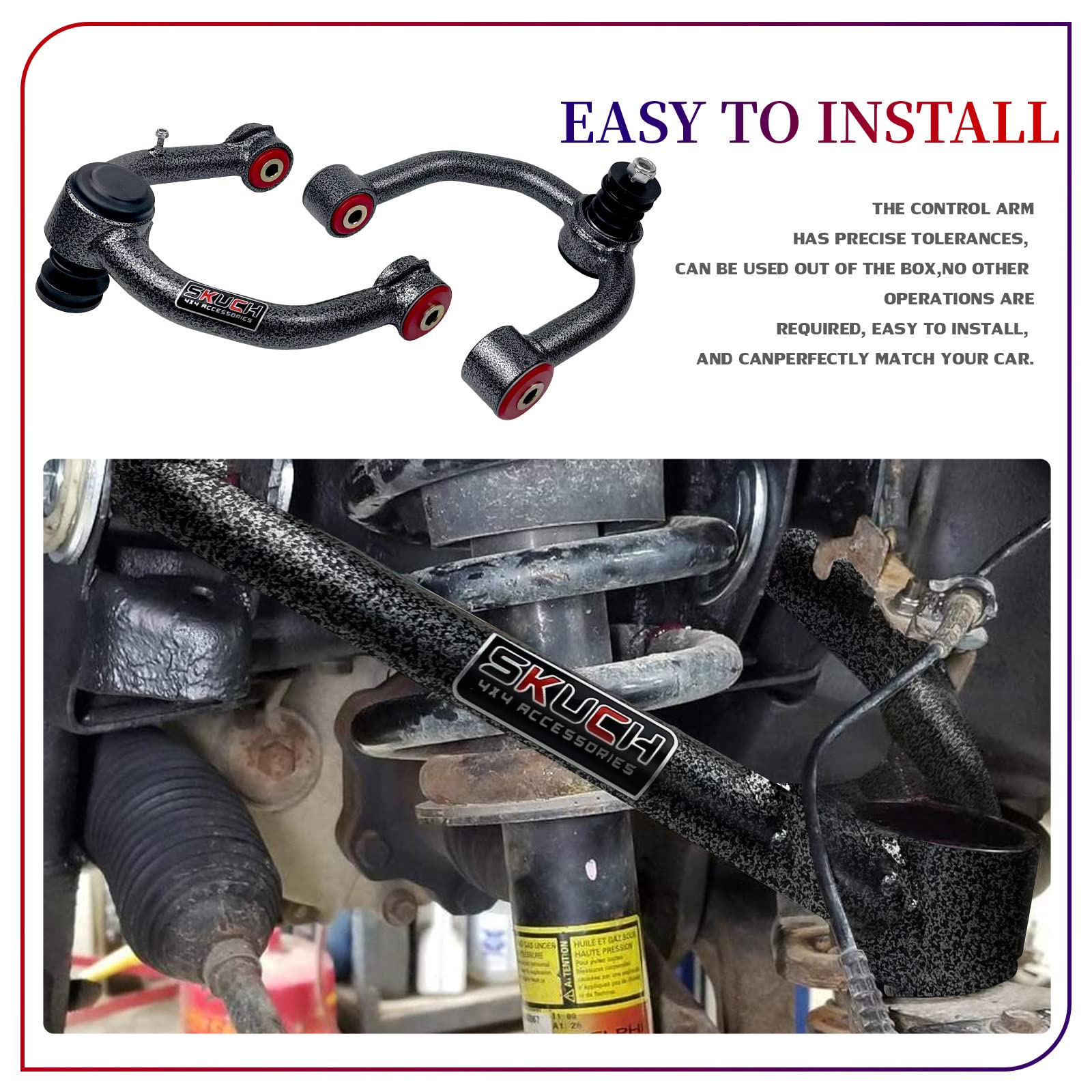 SKUCH 4x4 Front Upper Control Arm highlighting durable steel construction