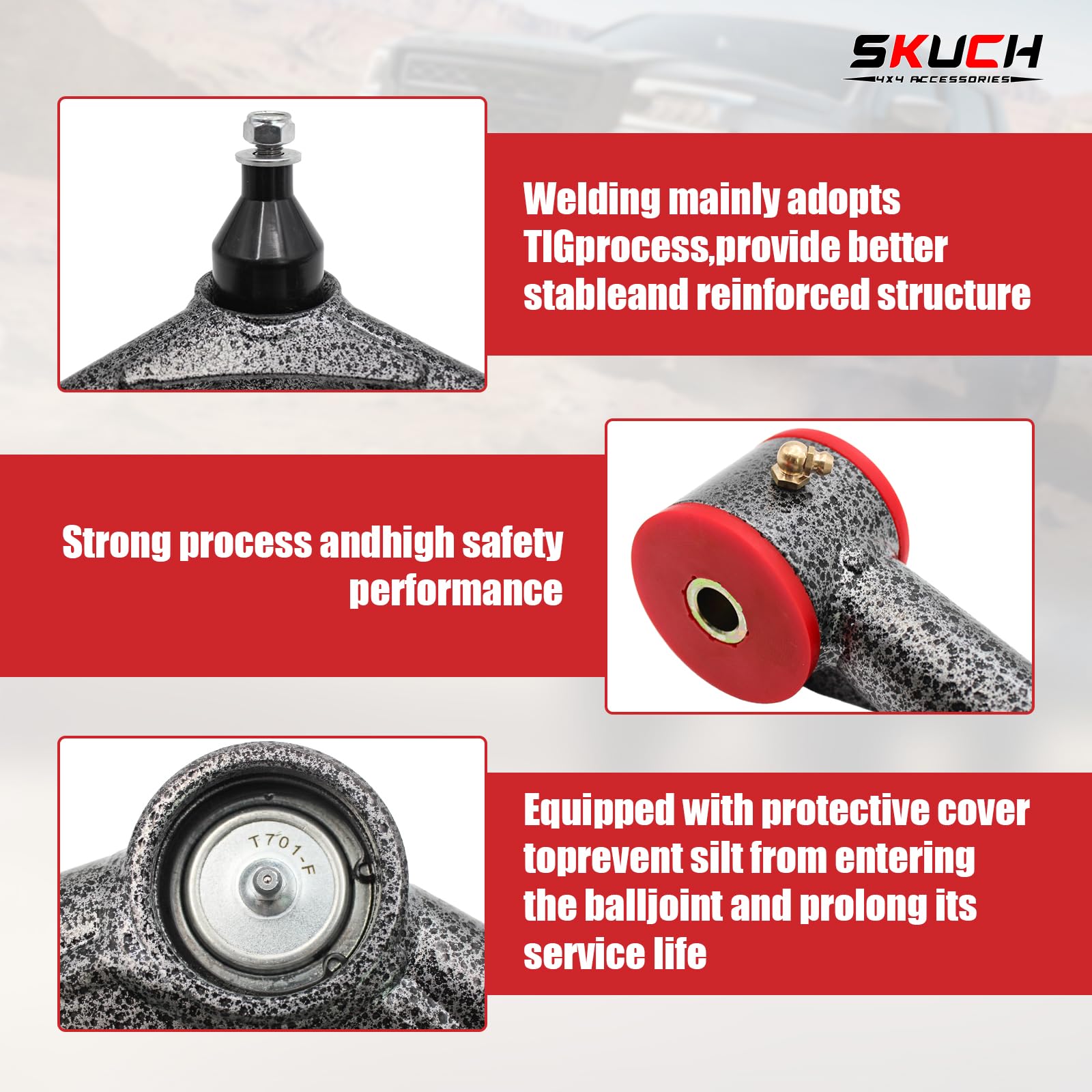 SKUCH 4X4 urethane bushings boost drivability and reduce wear
