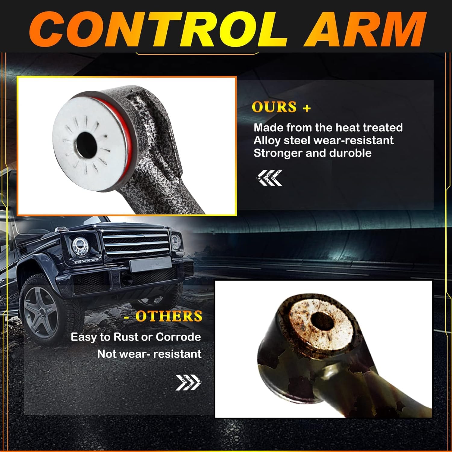 SKUCH 4X4 front upper arm for 2015-2020 Suburban/Tahoe/Yukon lifted setups.