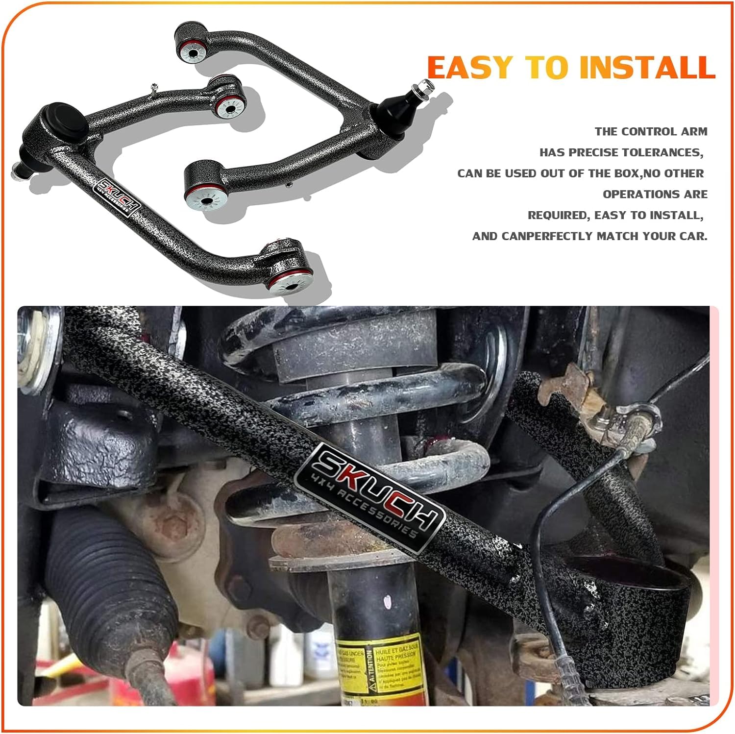 SKUCH 4X4 Cadillac Escalade front upper arm with robust joints.