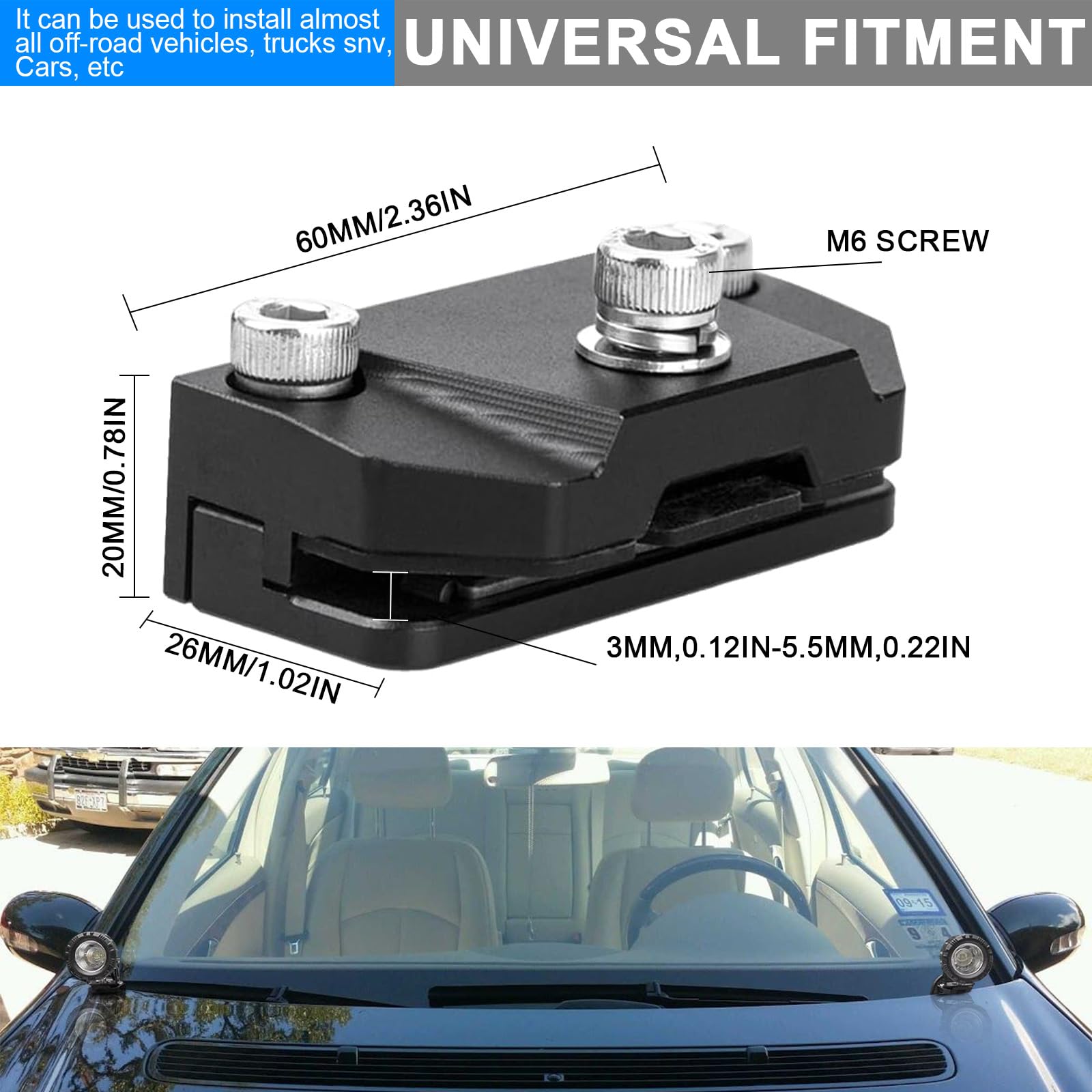 SKUNTUGUANG adjustable ditch light mount for precise night-trail illumination.