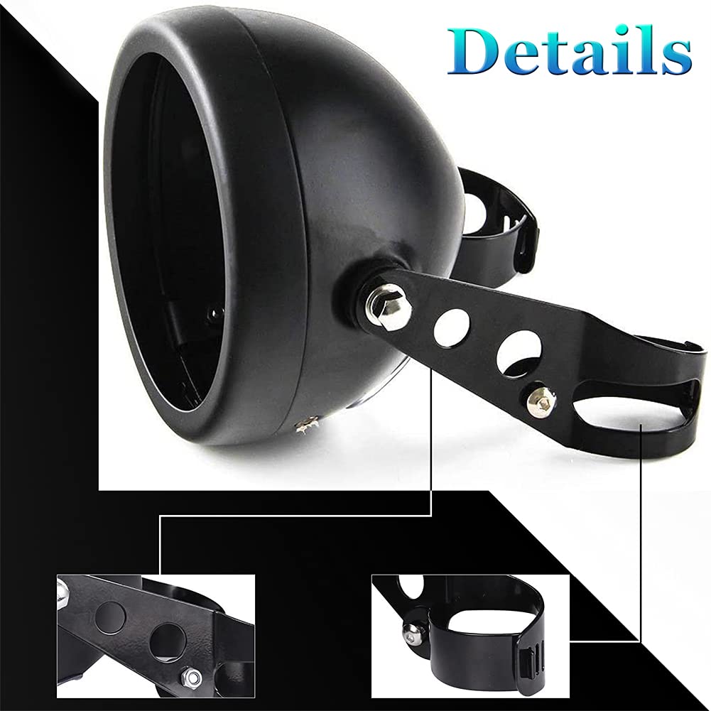 Headlight bucket installed on a motorcycle for secure mounting.
