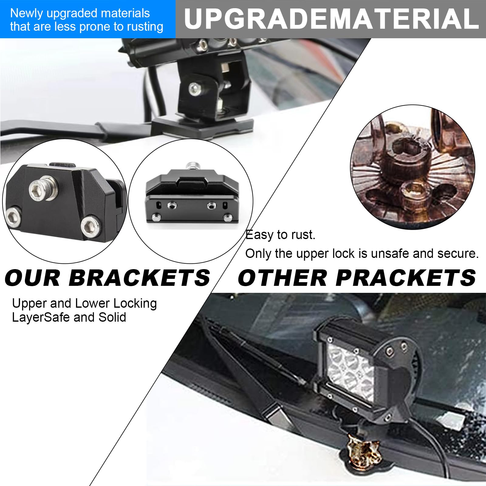 SKUNTUGUANG no-drill installation on hood simplifies setup and reduces time.