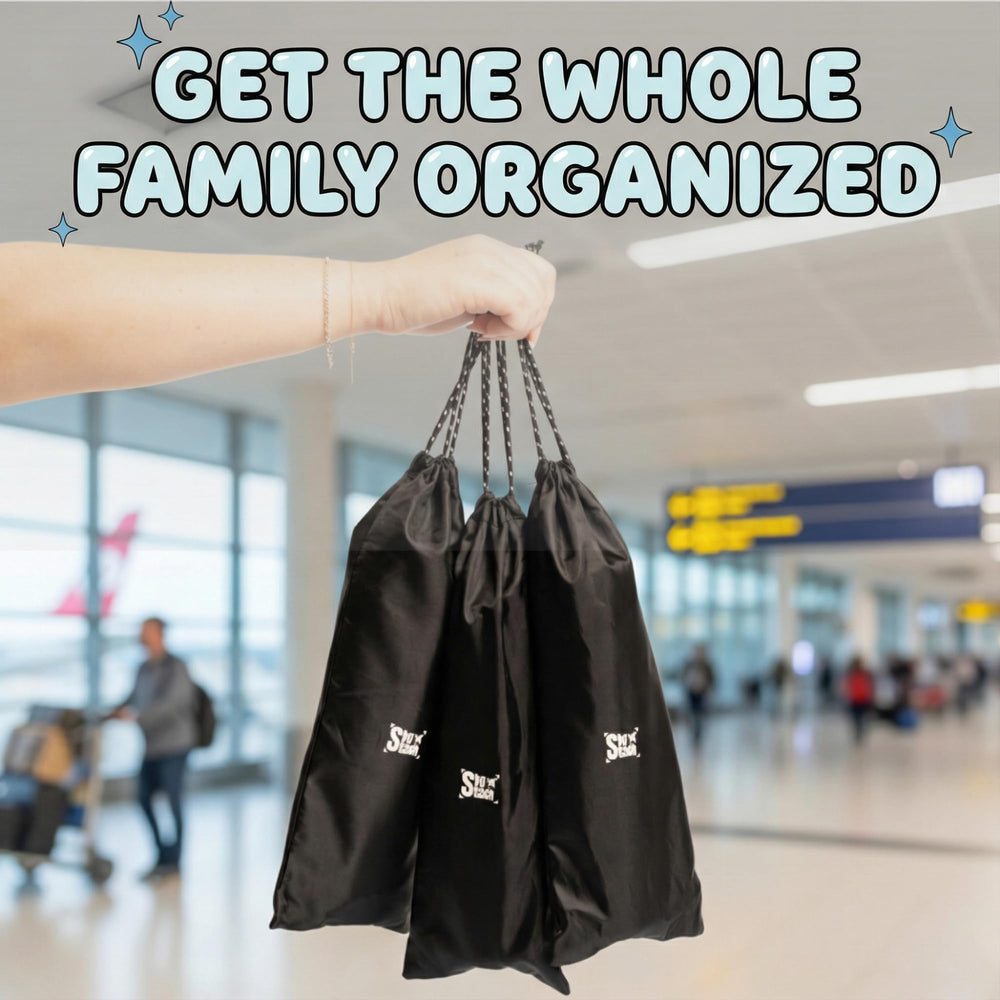 SKY STASH travel accessory for cars, buses, and trains with pocket attachment