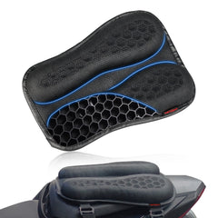 SkyJDM foldable passenger cushion for motorcycles folded for easy carrying.