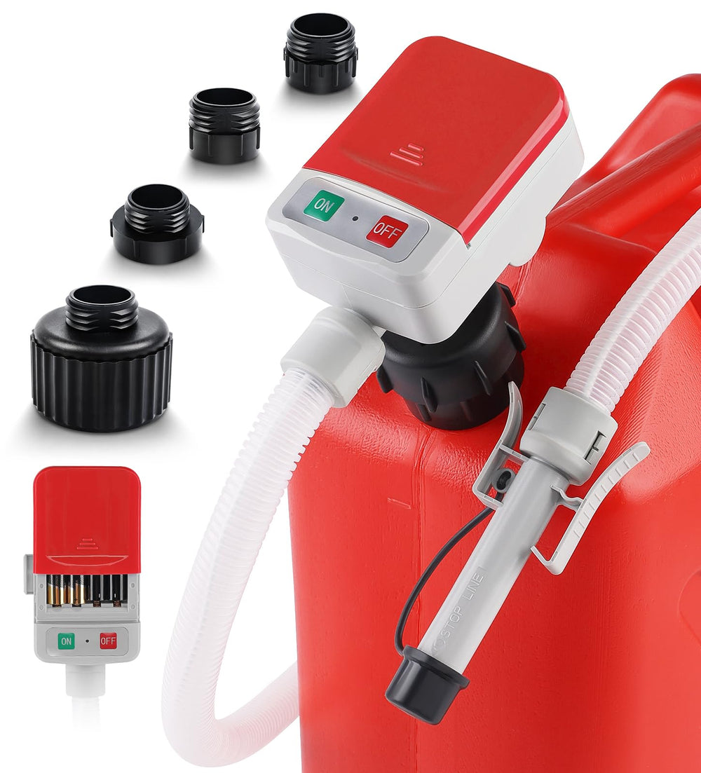 SKYJDM fuel transfer pump with auto-stop sensor for controlled dispensing.