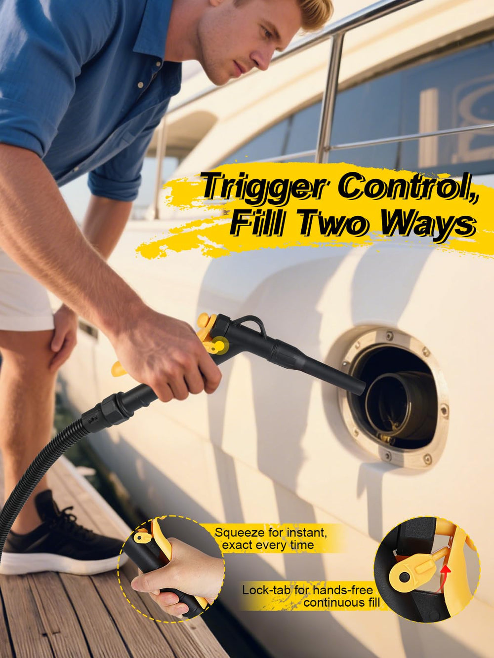 SKYJDM hand trigger nozzle close-up highlighting precise control