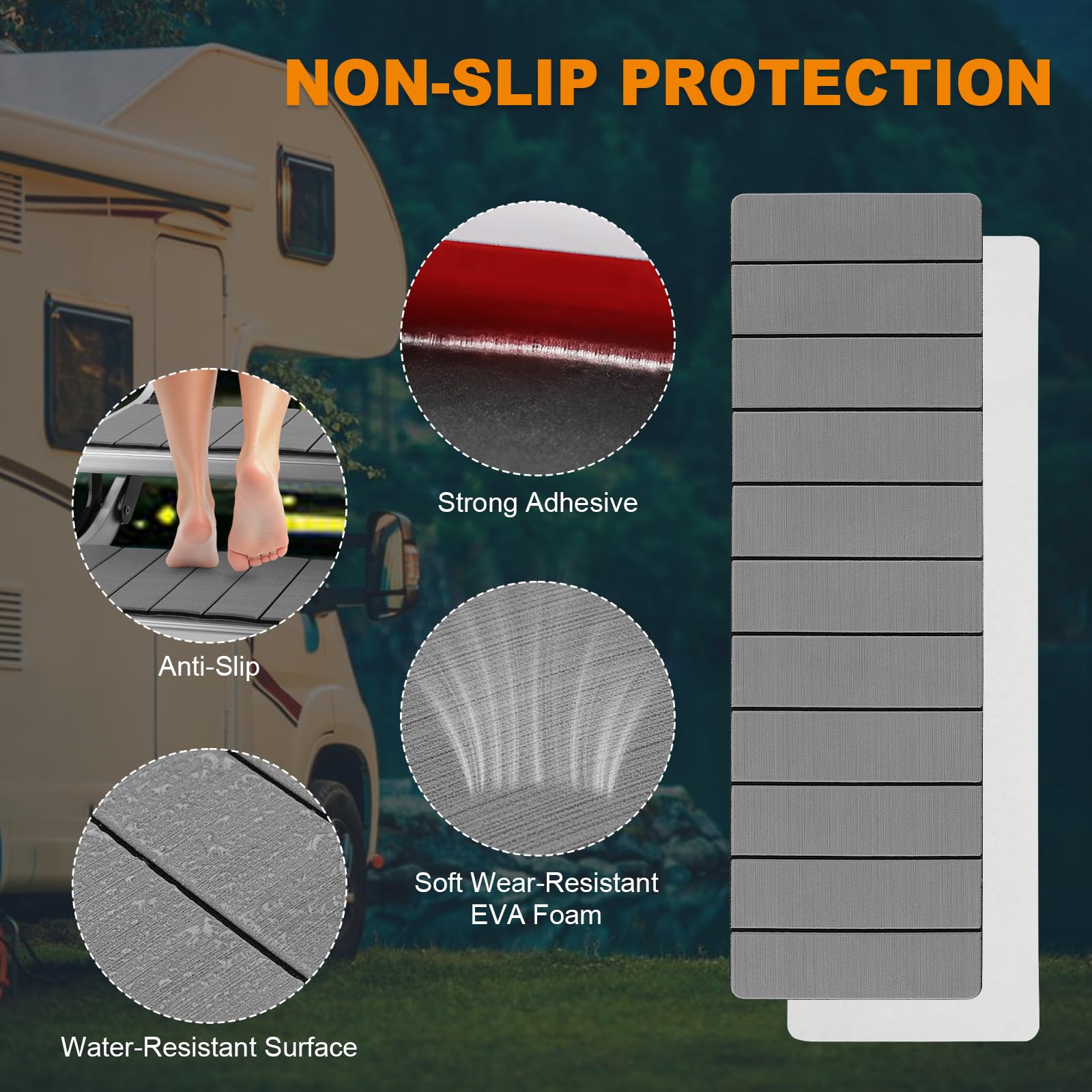 6mm EVA foam material provides wear resistance and waterproof protection