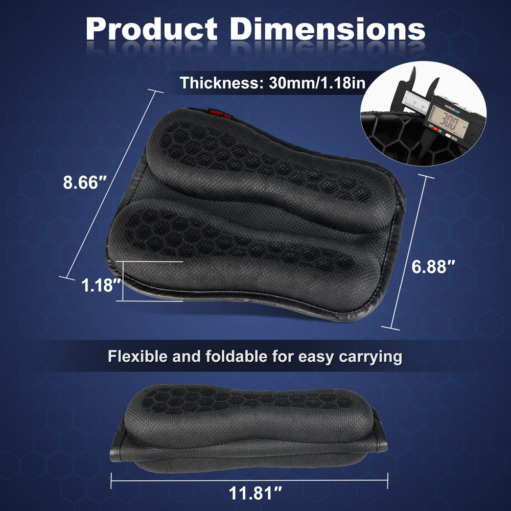 SkyJDM gel seat pad fits most motorcycles for year-round comfort.