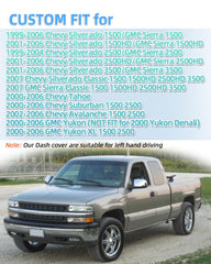 SkyloTEC dash cover for GMC Sierra shows precise vent cutouts and sensor openings.