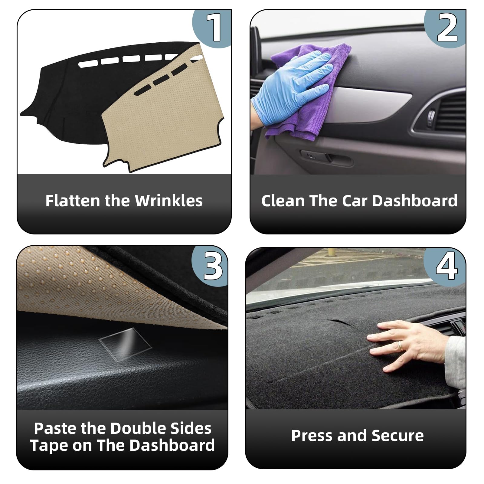 SkyloTEC dash cover reduces glare and keeps the dashboard looking neat.