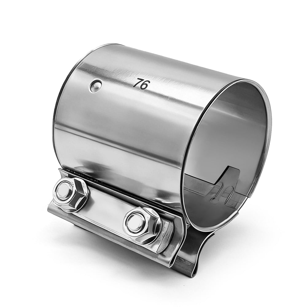 SKYMIRO 3-inch exhaust clamp front view; durable double-layer band for longevity.