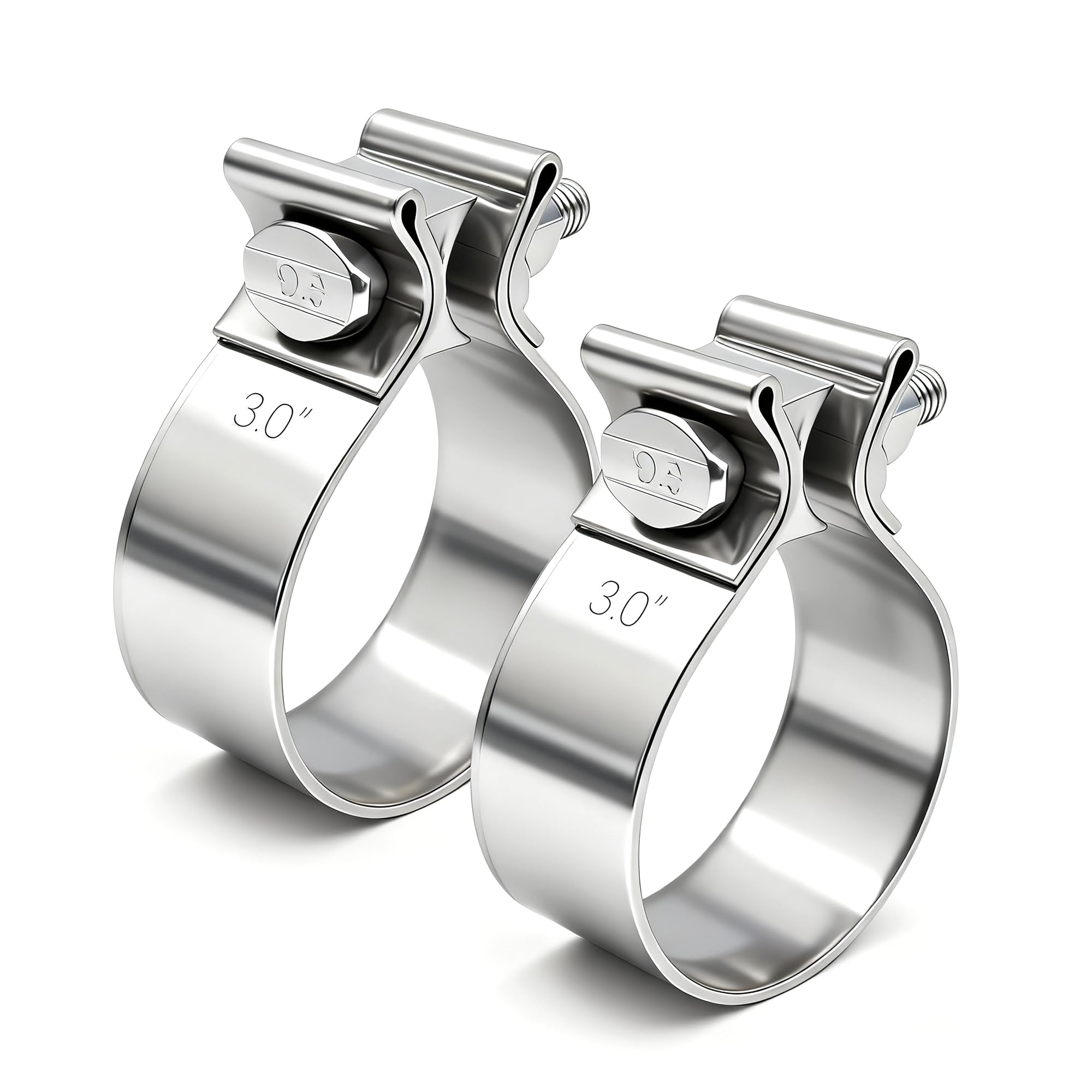 Skymiro 3inch exhaust clamp fits 3in OD pipe for secure connections.