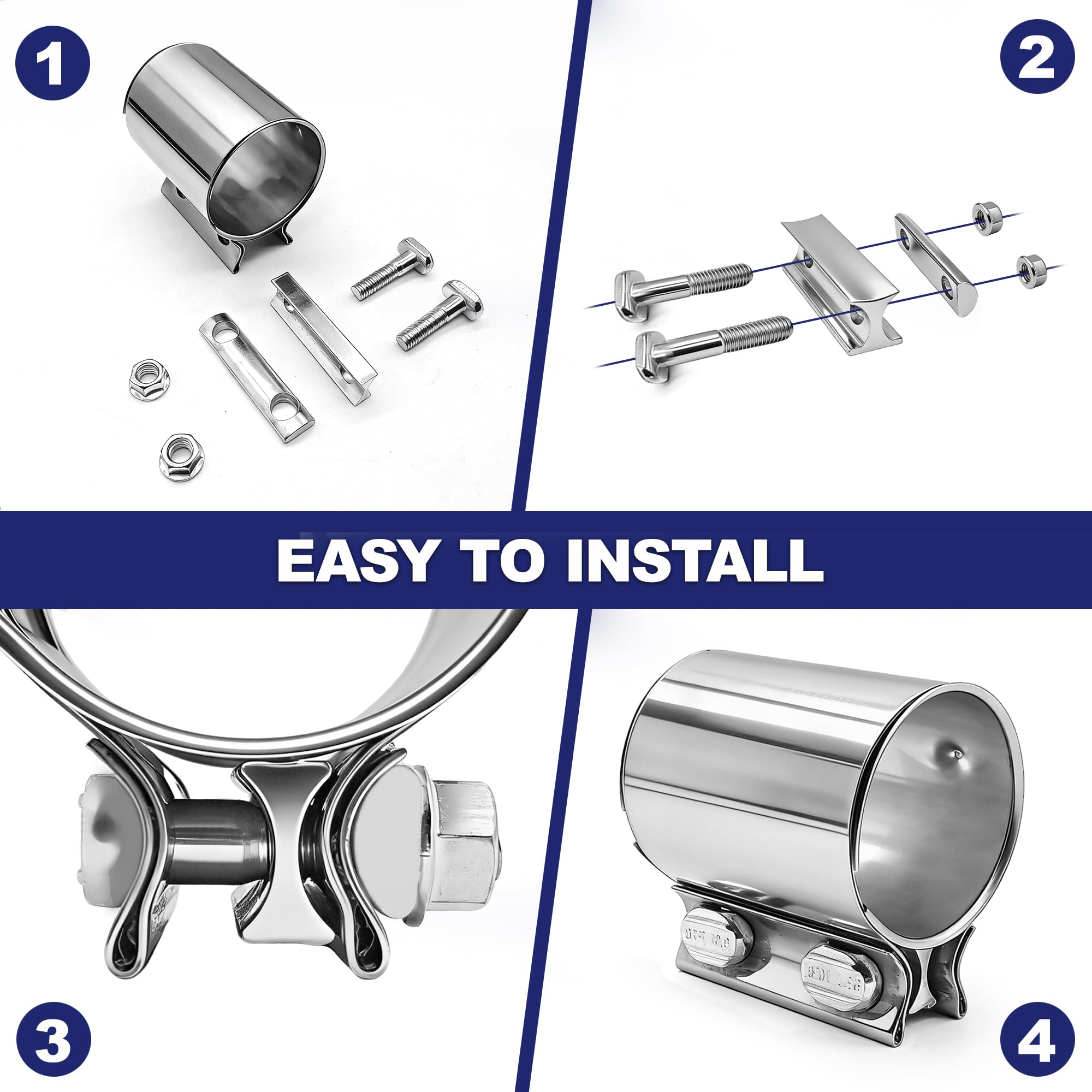 SKYMIRO clamp compatible with catalytic converters and manifolds for versatile repairs.