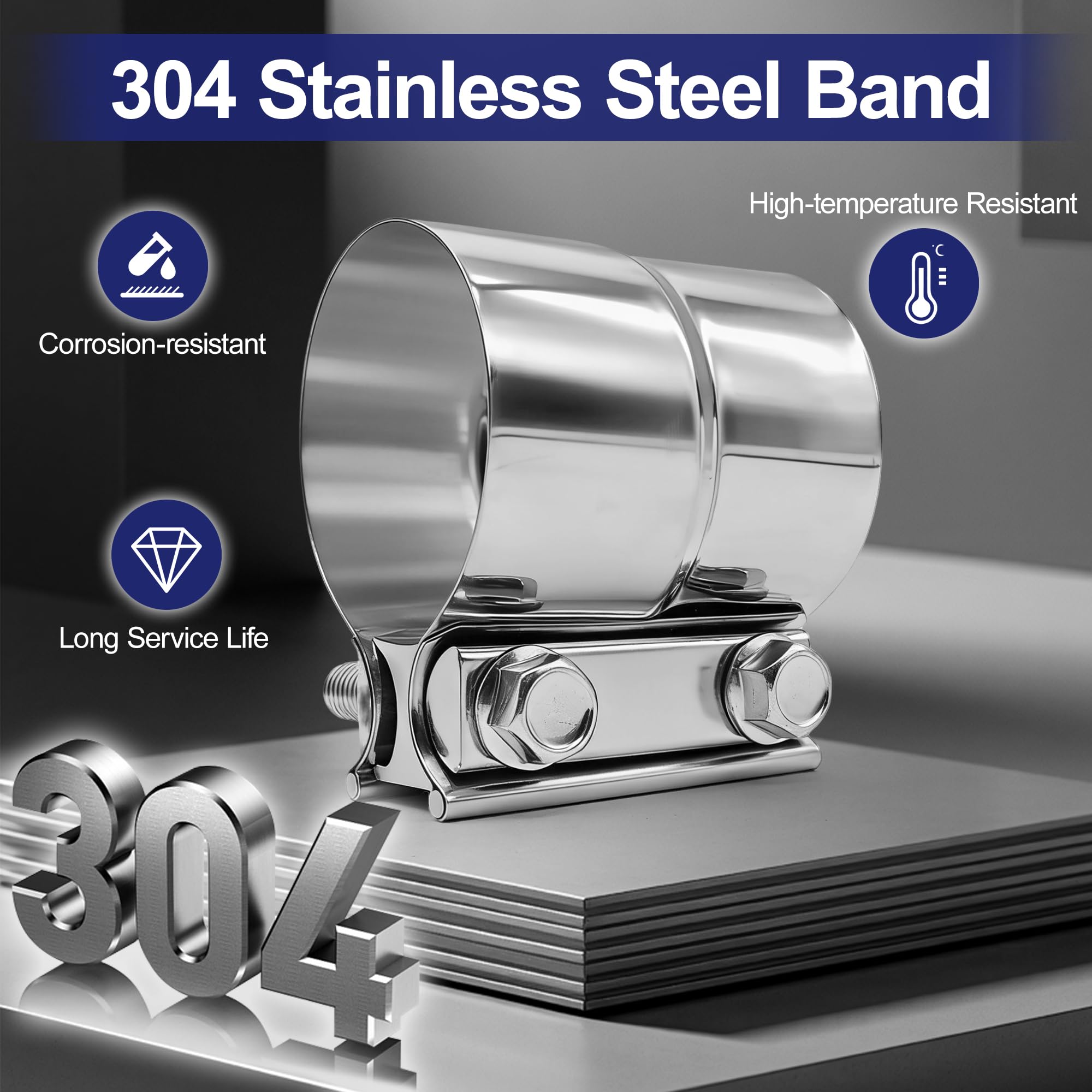 SKYMIRO I-block seal distributes 360 degrees for a tighter exhaust fit