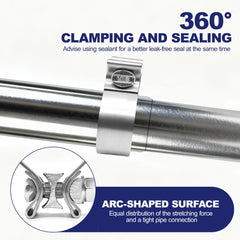 Skymiro no weld installation enables quick, tool free exhaust repairs.