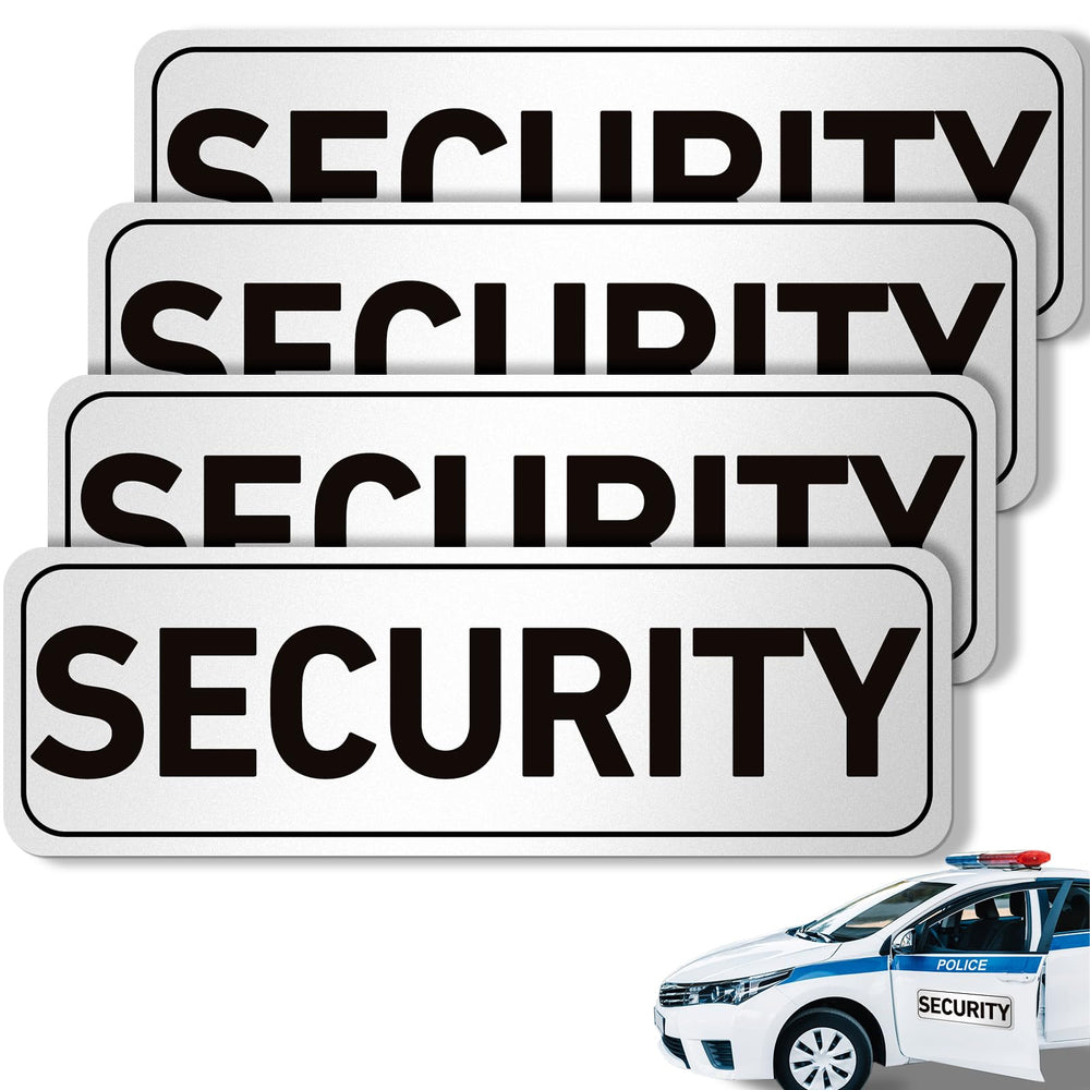 Skyygemm security sign 18x6 inch magnetic on vehicle improves daytime and nighttime visibility.