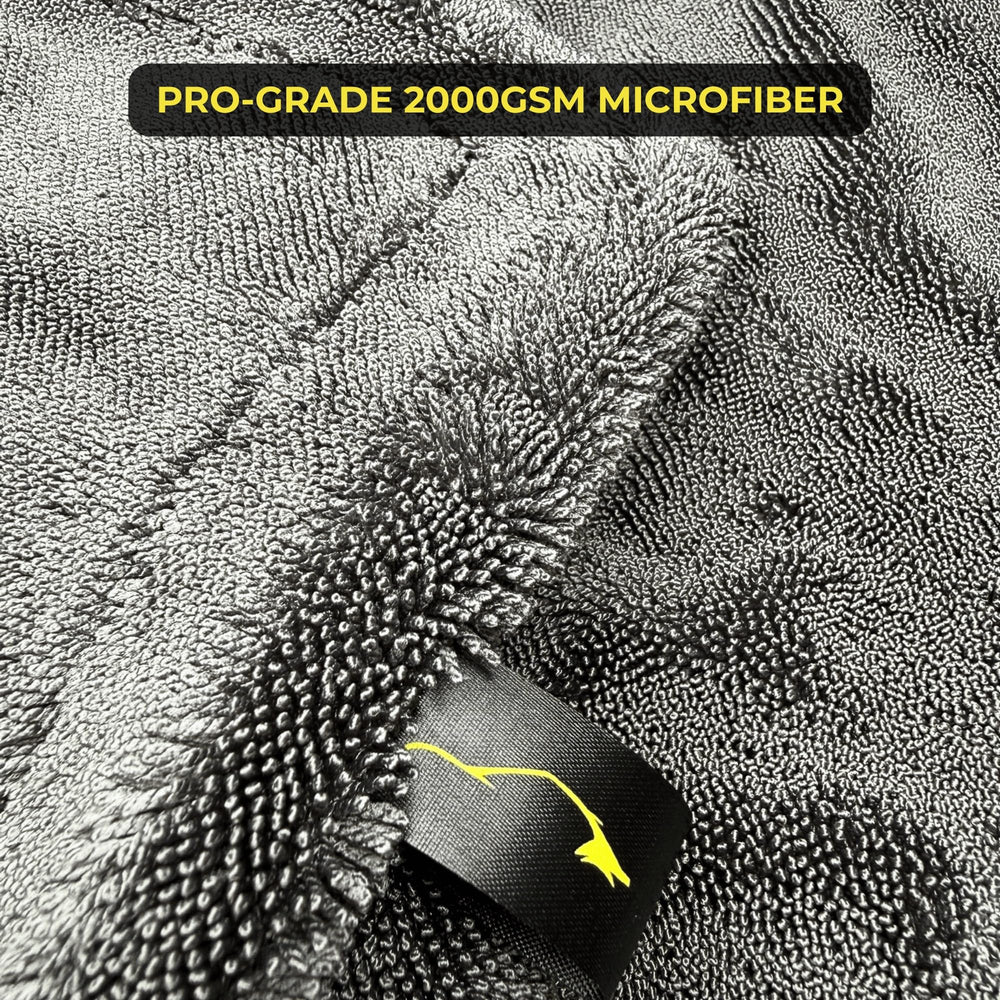 Sleek Dudes twist-loop microfiber closeup shows plush, highly absorbent fibers.