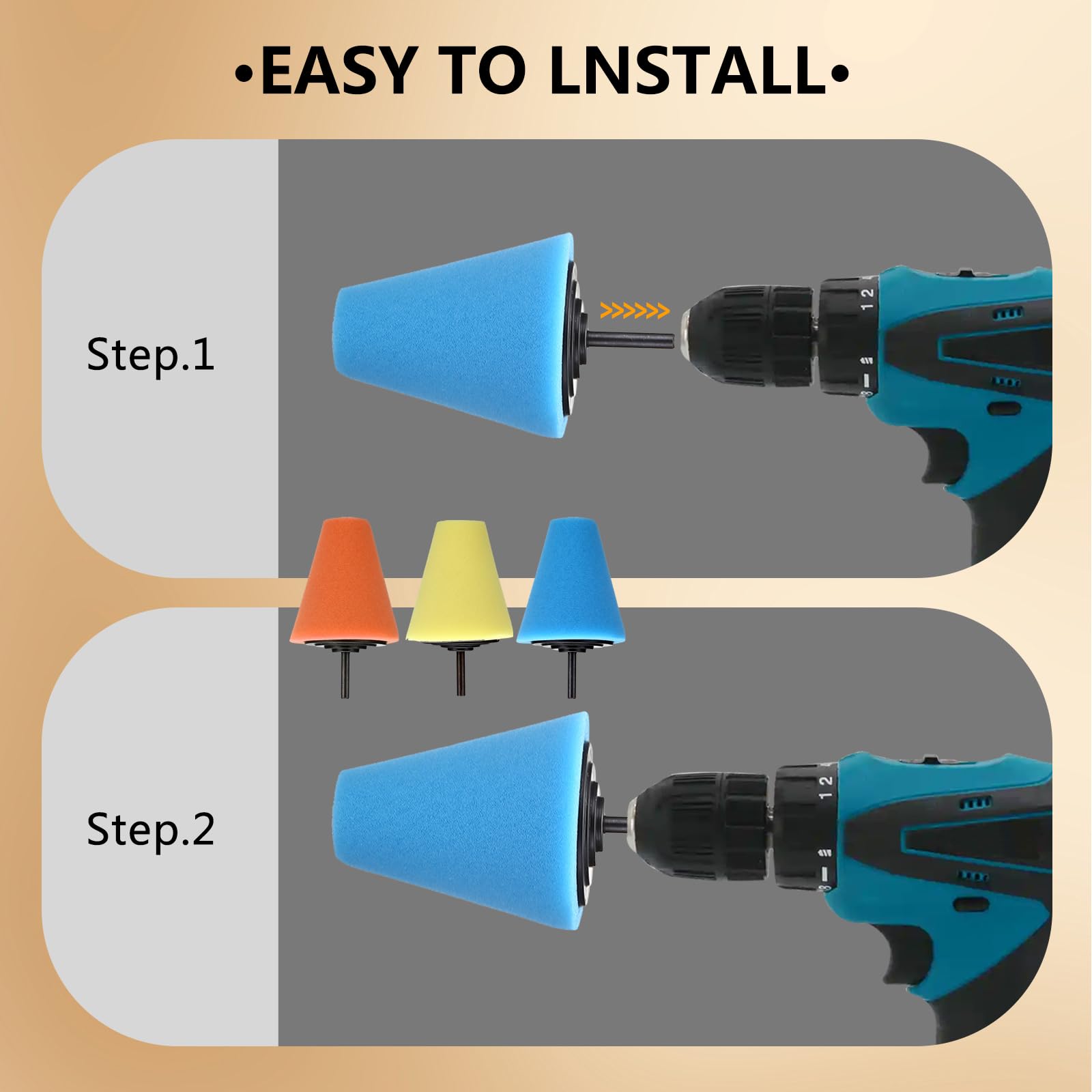 SLTG2020 multi-surface polishing foam ball for metal, plastic, and glass.