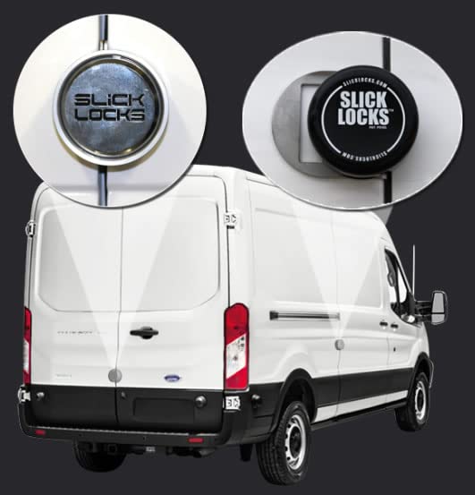 Slick Locks FD-TR-FVK-Slide-TK rear-doors puck locks protect cargo with weather shields.