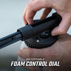 Slick Products Garden Foam Gun 32oz tank reduces refills during large washes.