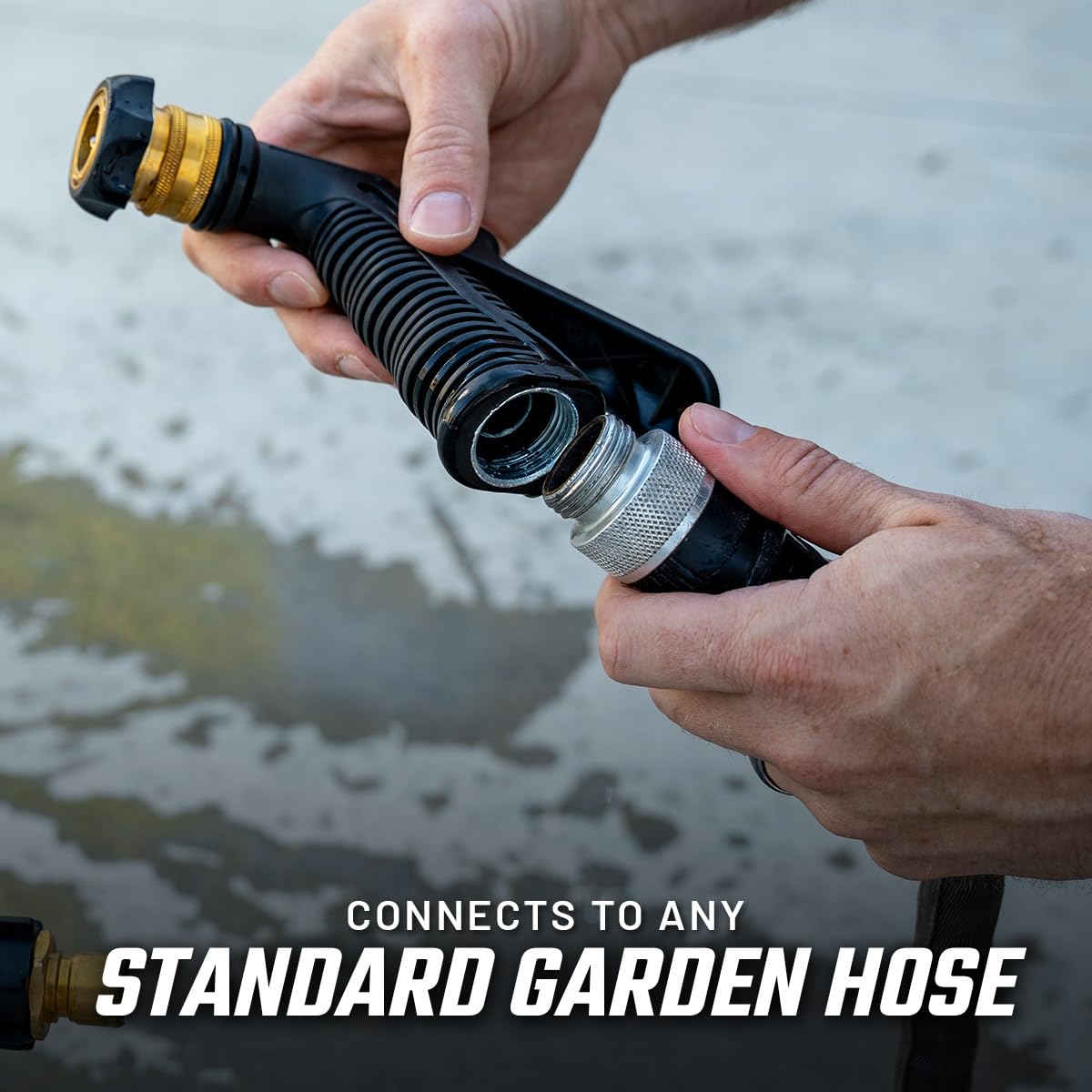 Slick Products Foam Gun quick-release lever enables fast rinse between soapy passes.