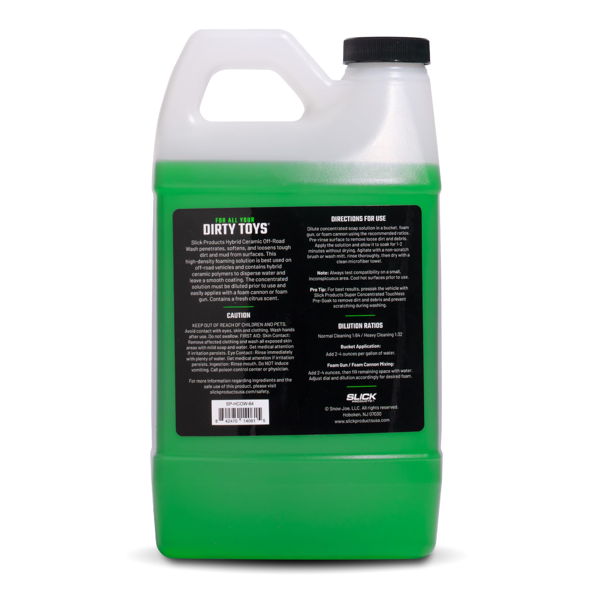 Slick Products foam cannon in action for thorough off-road cleaning.
