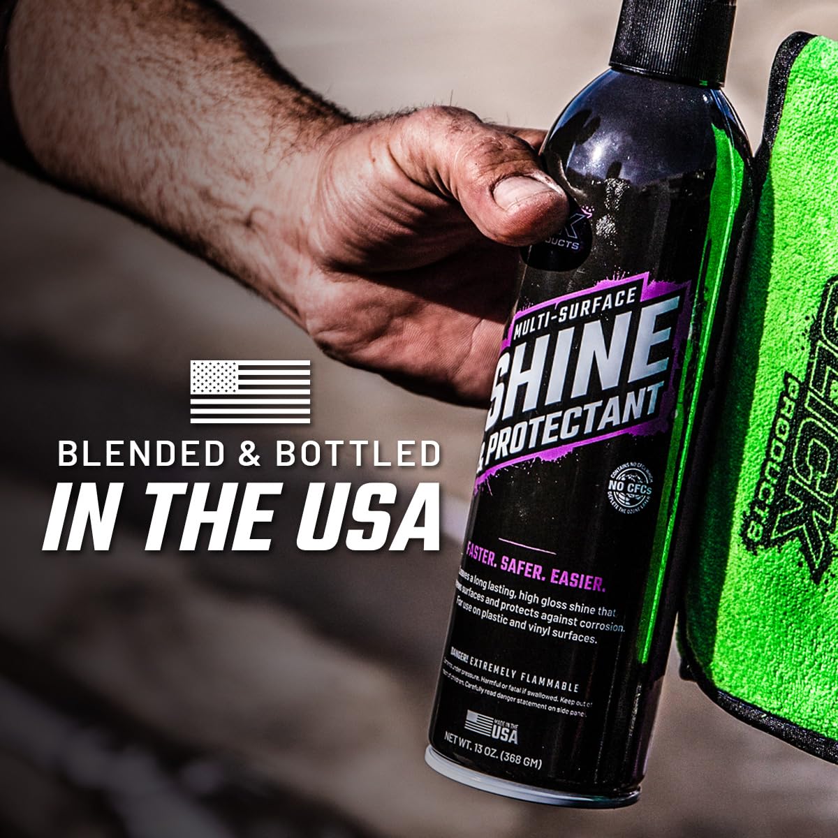 Slick Products Shine & Protectant tropical bubblegum scent enhances detailing.