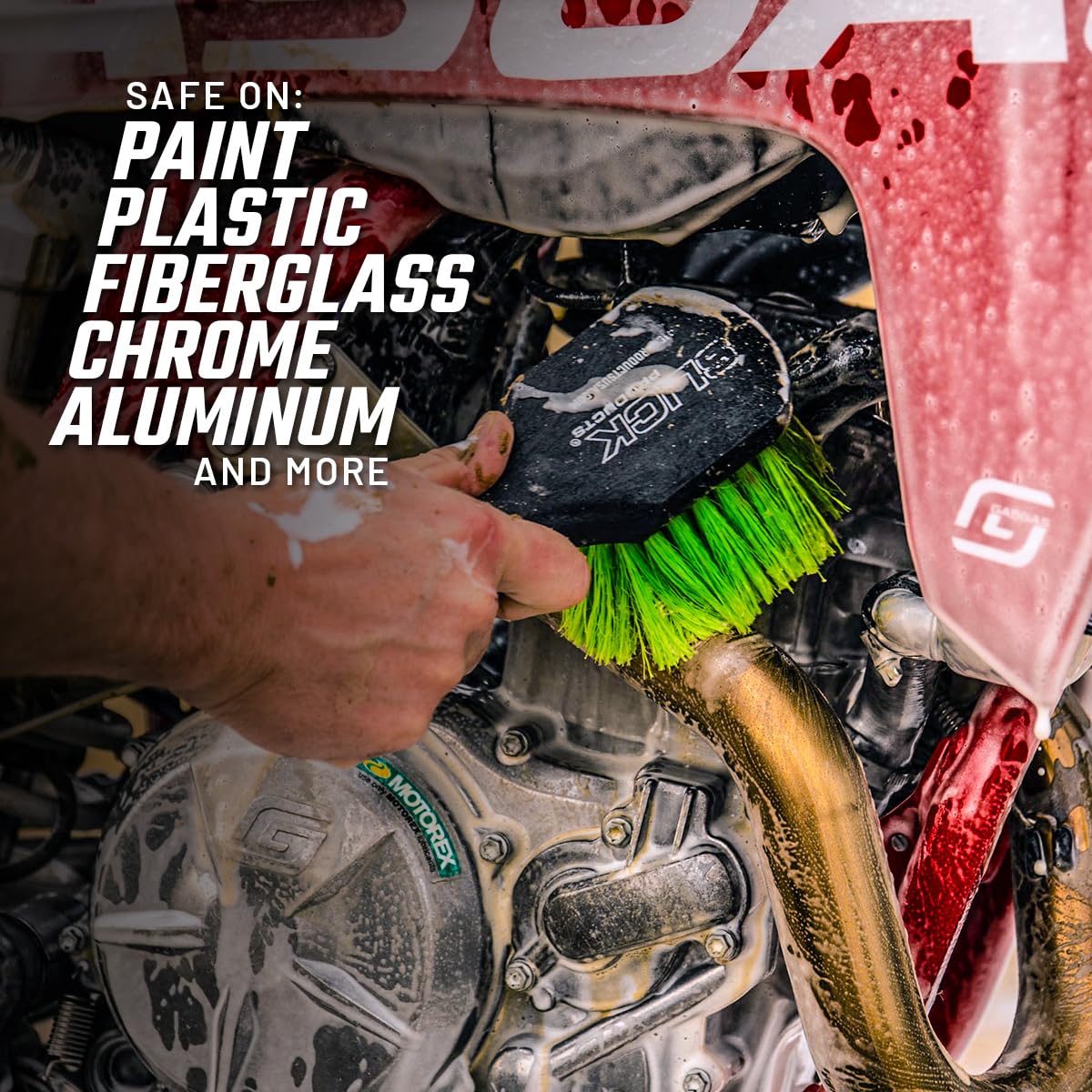 Slick Products UTV/side-by-side wash demonstrates thorough dirt removal.