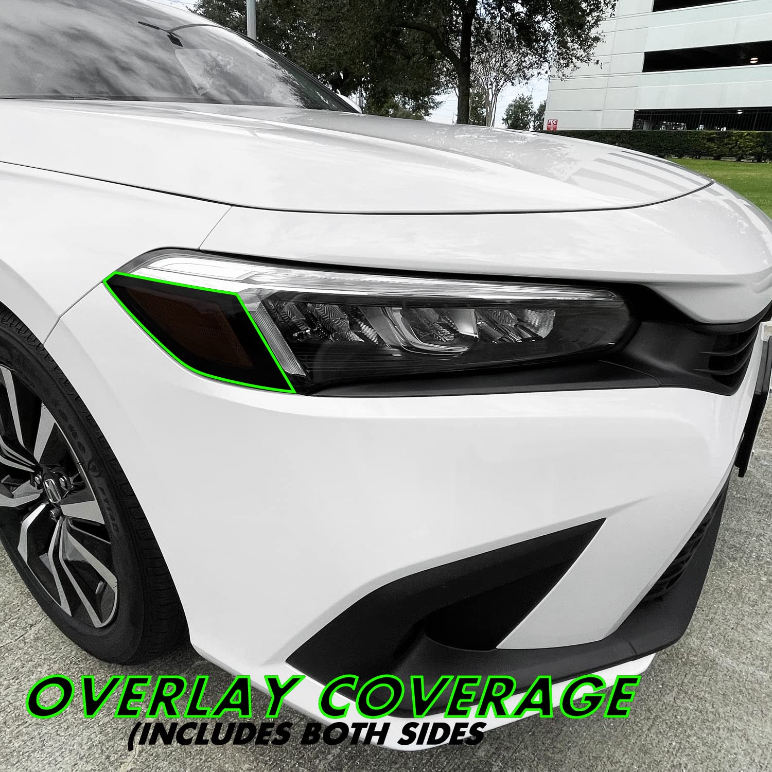 SlickMod overlay on Civic headlight sidemarkers for enhanced exterior styling