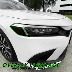 SlickMod overlay on Civic headlight sidemarkers for enhanced exterior styling