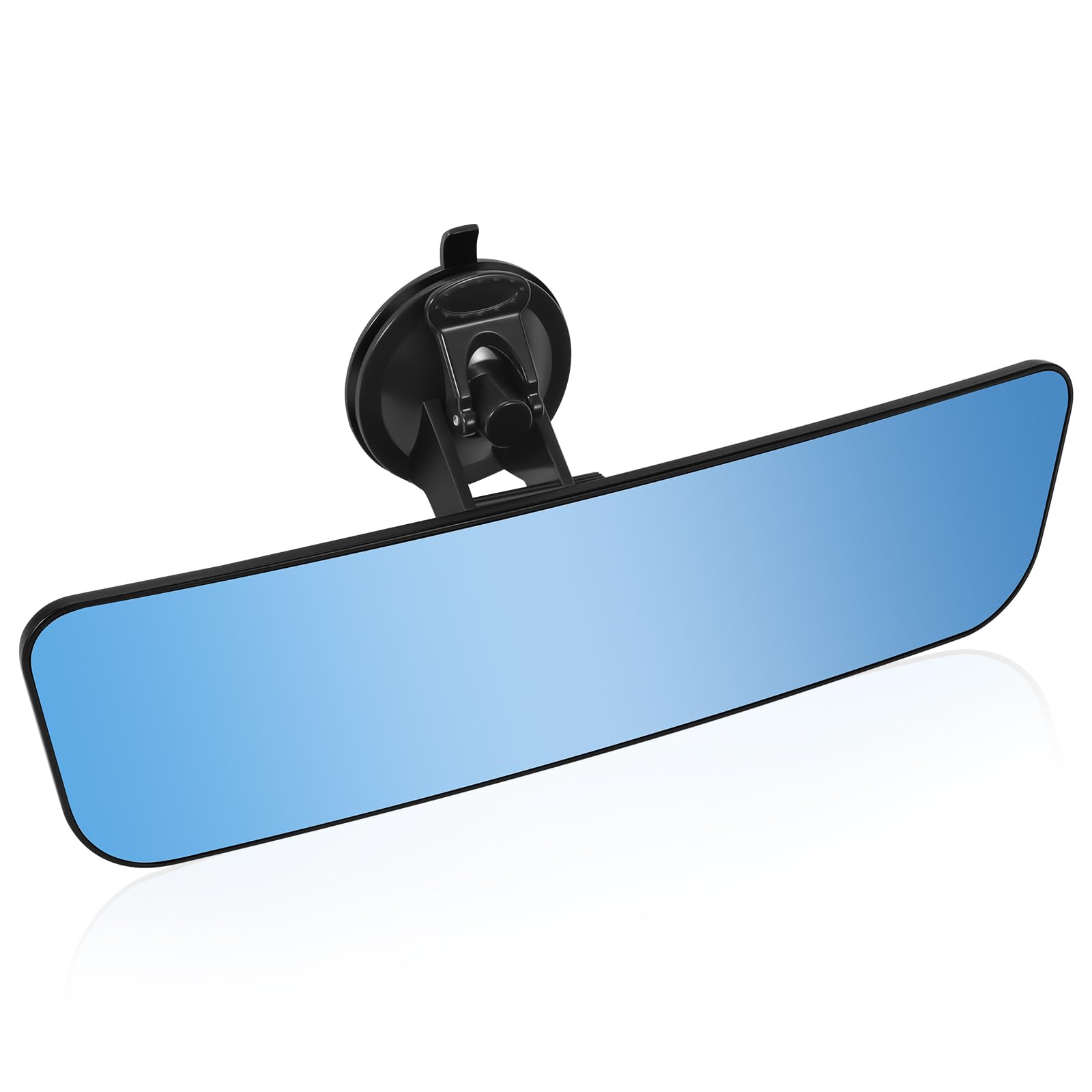SLIIMU large anti-glare rearview mirror with suction cup for secure windshield mounting.