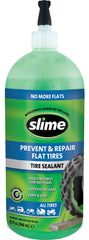 Slime 10009 tubeless tire sealant bottle for quick, reliable puncture repair on tubeless tires.