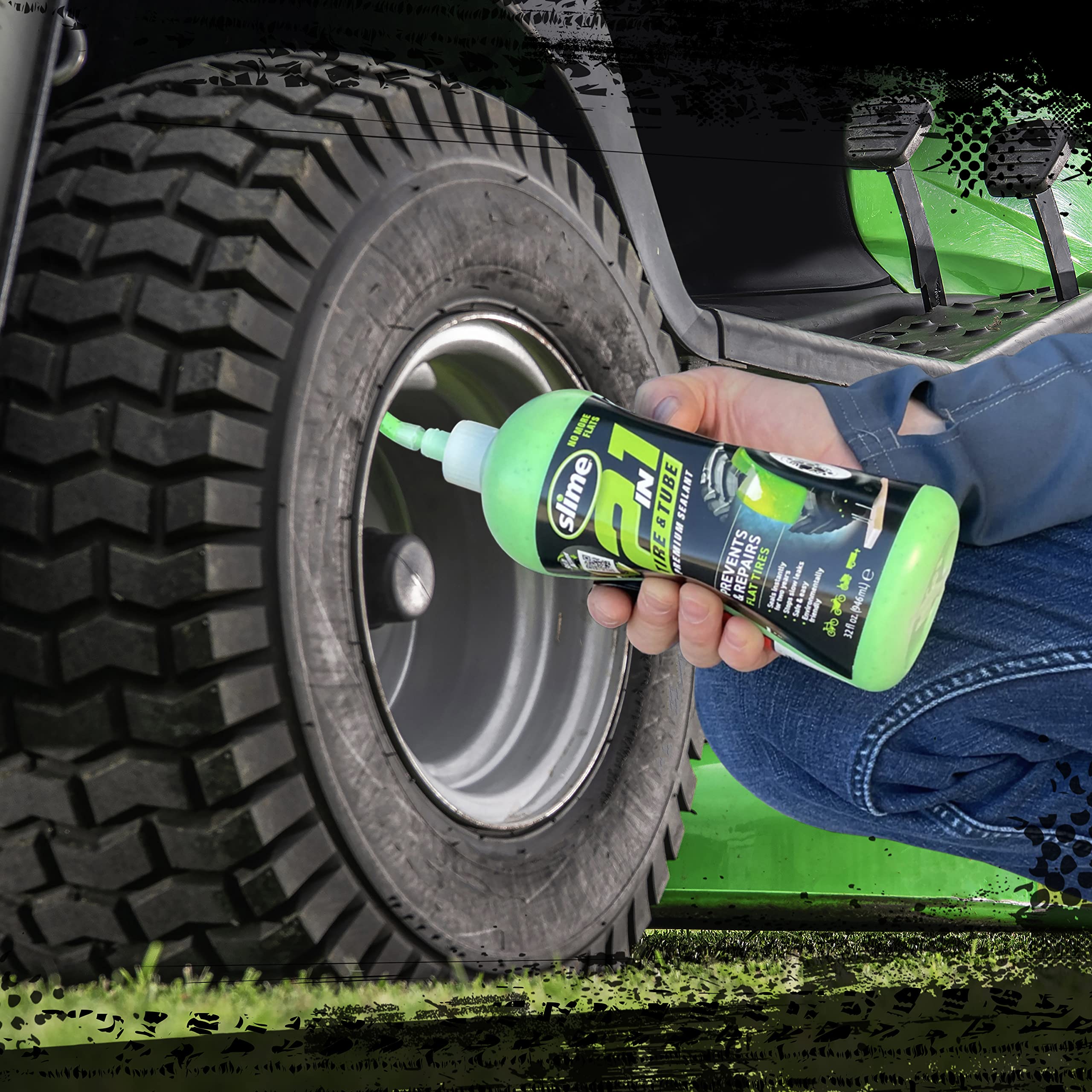 Slime 10194 puncture prevention coverage demonstrates long-term protection for multiple tires.