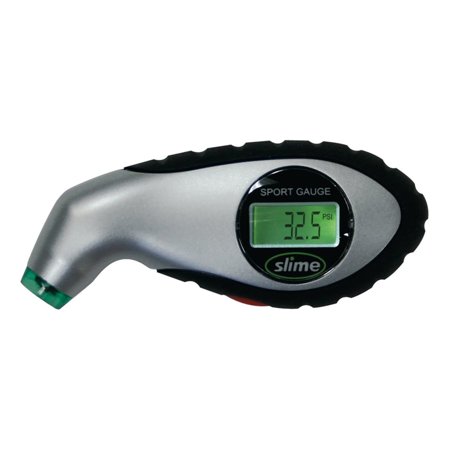 Slime 20017 bright LCD screen aids clear visibility for nighttime tire checks.