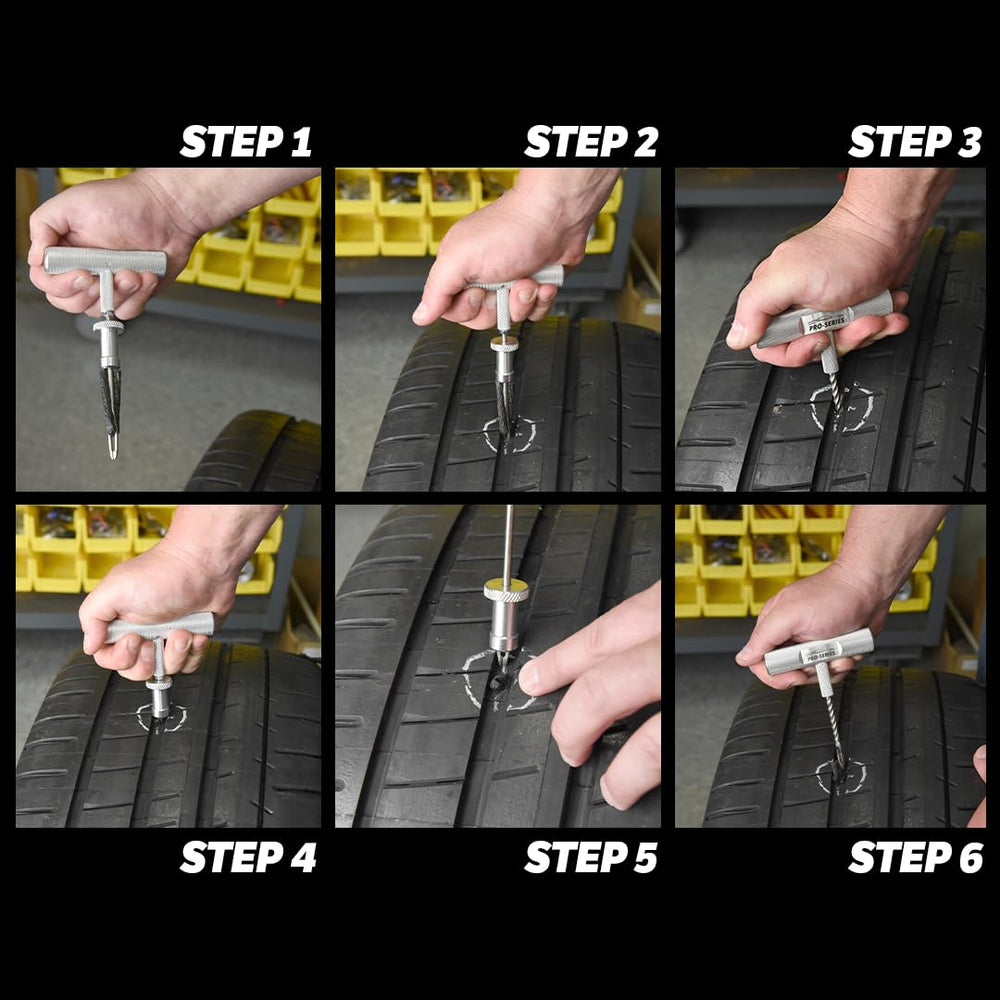 Slime Pro-Series tire repair strings included for sealing punctures