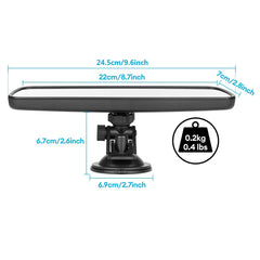 SLIIMU wide-angle flat glass mirror for better rear visibility and fewer blind spots.