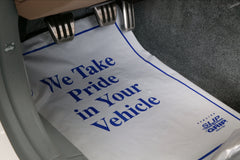 Slip-N-Grip plastic floor mats protect interiors and simplify cleanup in auto service.