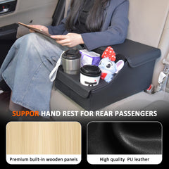 SLOGENTO backseat organizer with cup holders holds drinks securely during travel.