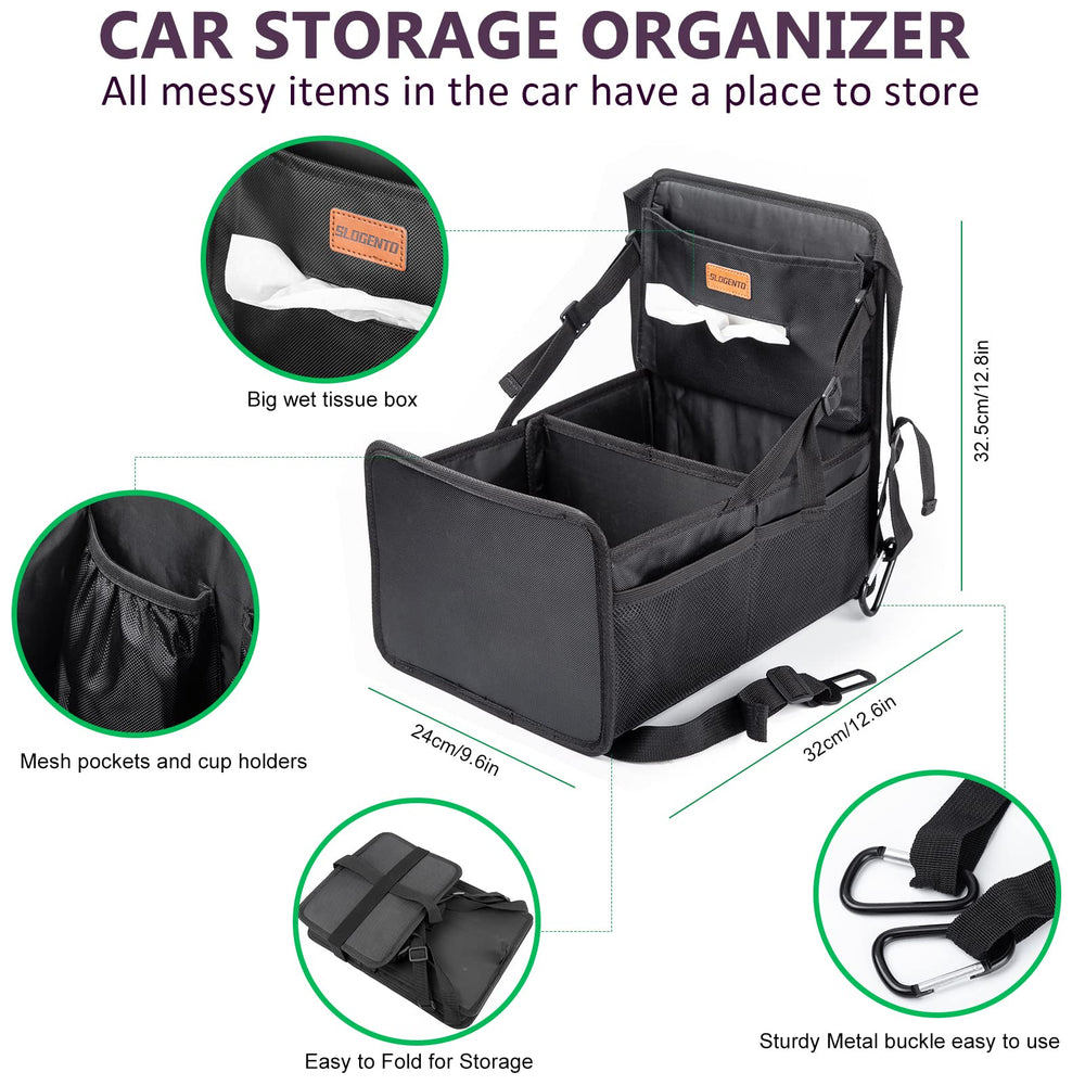 SLOGENTO backseat organizer side pockets keep toys and snacks within reach