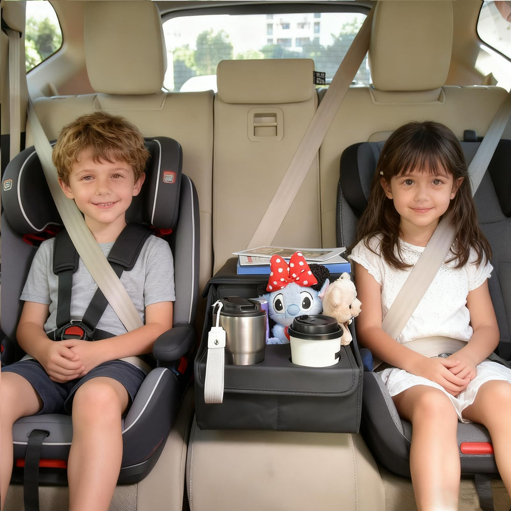 SLOGENTO soft leather armrest cover adds comfortable support for rear passengers.