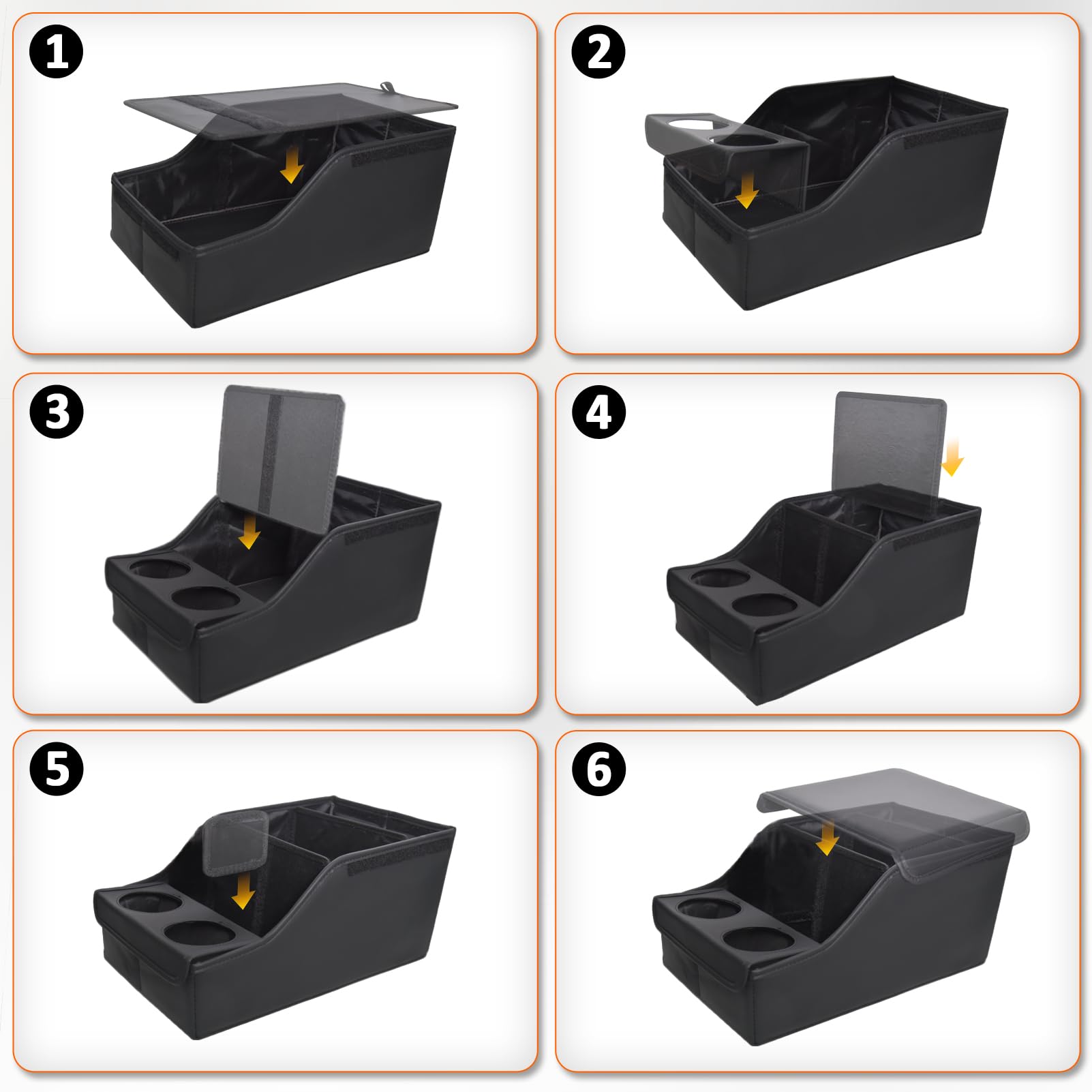 SLOGENTO storage compartments keep phones, toys, and snacks organized during trips.