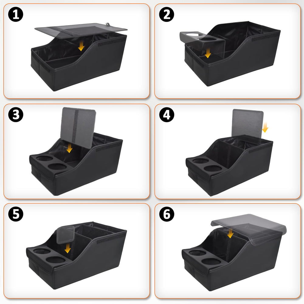 SLOGENTO storage compartments keep phones, toys, and snacks organized during trips.