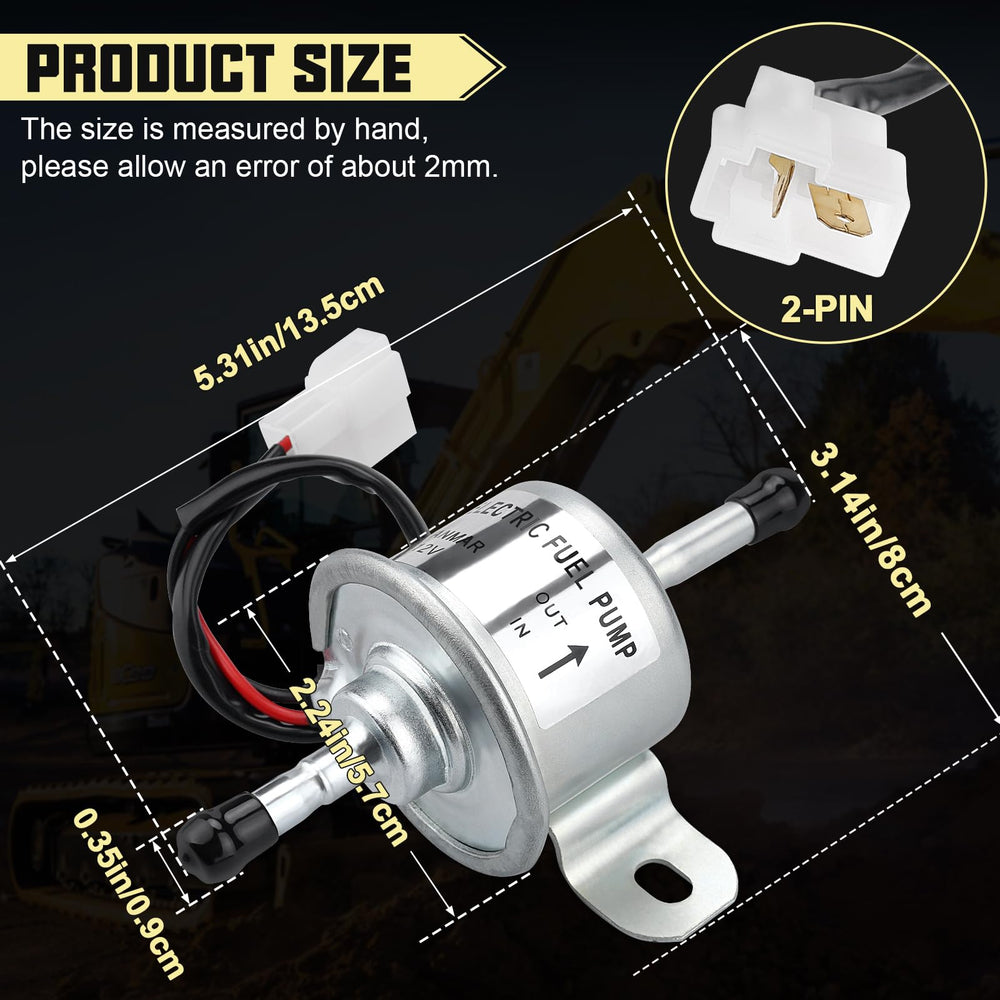 Slother fuel pump side view emphasizes durable metal housing and precise fit.