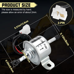 Slother fuel pump side view emphasizes durable metal housing and precise fit.
