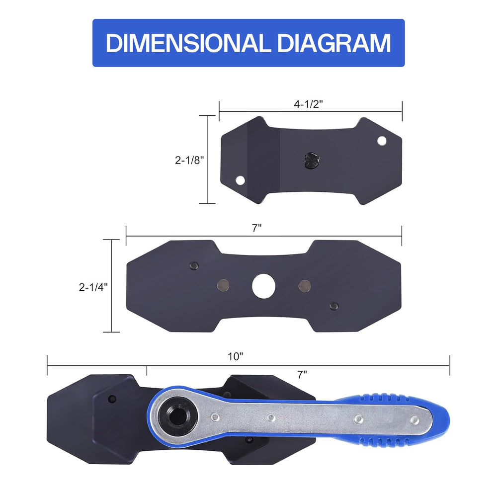 slrongpowlr ratcheting spreader applies even pressure to caliper pistons.